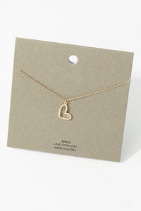 Rhinestone Heart Necklace