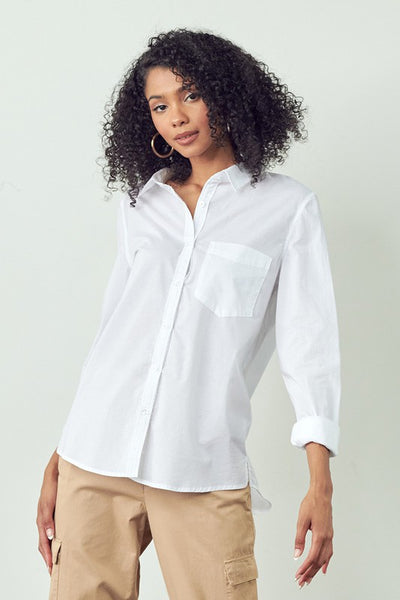 Cotton Twill Button Up Shirt