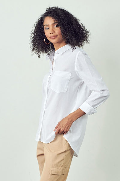 Cotton Twill Button Up Shirt