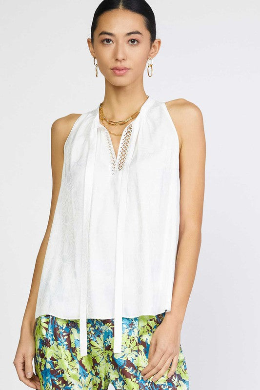 Daisy Jacquard Tank  - FINAL SALE