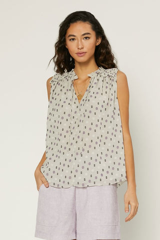 Jacquard Dot Tank - FINAL SALE