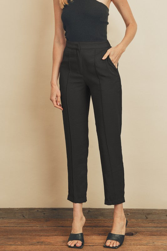 Seamed Cropped Trousers