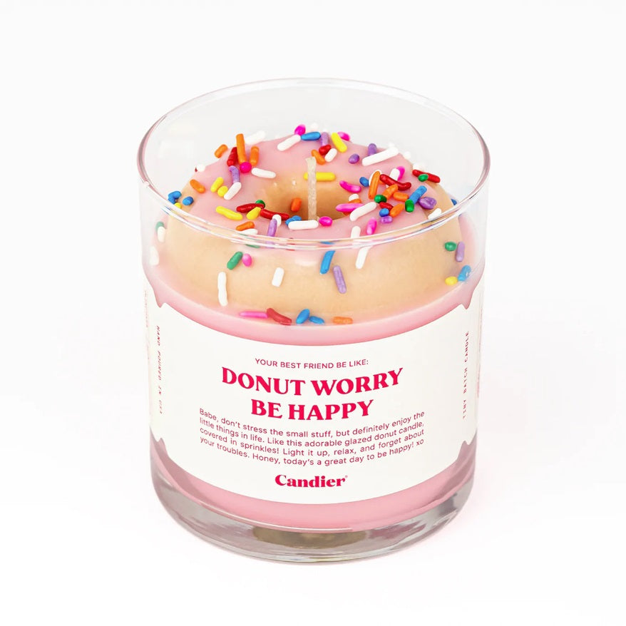 Donut Worry, Be Happy Candle