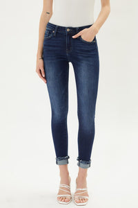 Cuffed Skinny Ankle Jeans