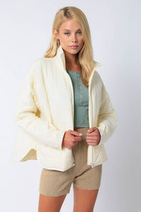Quilted Puffer Zip Jacket
