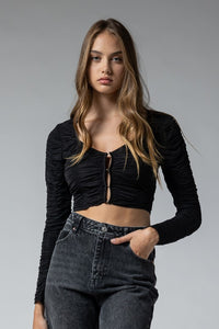 Ruched Crop Top - FINAL SALE