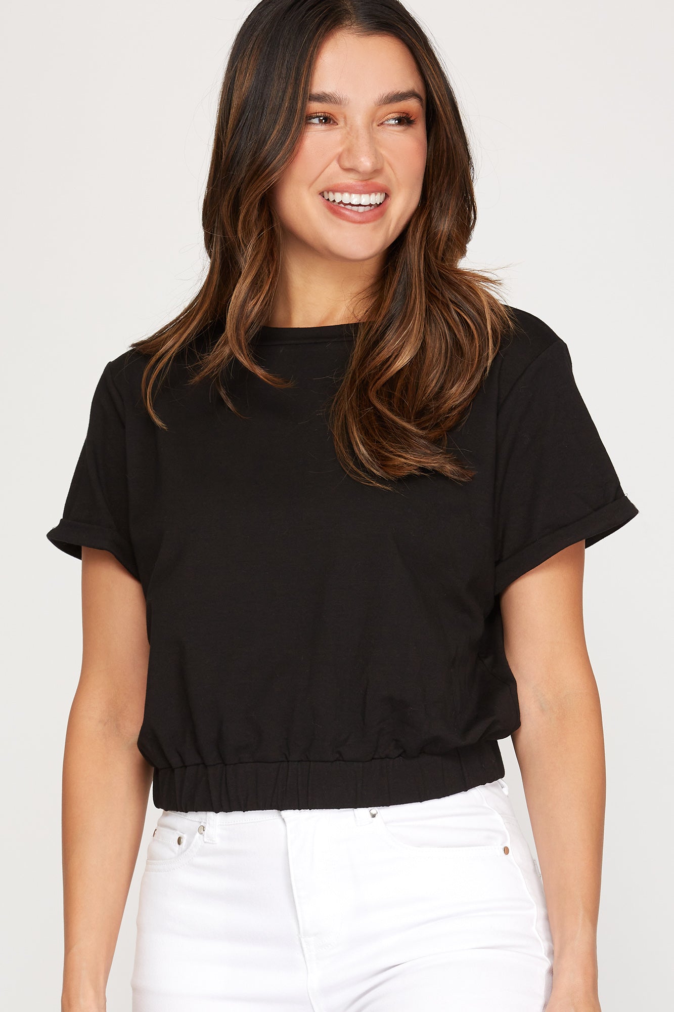 Elastic Hem Tee