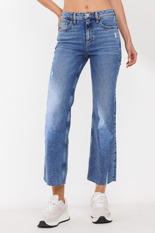 Cropped Kick Flare Jeans – MADISON GRACE