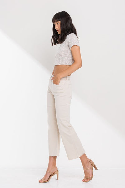 Cropped Kick Flare Jeans
